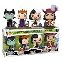 Disney: Villains Funko Pop Vinyl: Maleficent/Evil Queen/Cruella De Vil/Captain Hook 4-Pack - thumbnail
