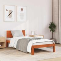 Bedframe met hoofdeinde Wasbruin 70 x 190 cm Massief grenenhout - thumbnail