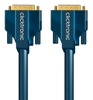 Clicktronic Casual DVI-D verbindingskabel Dual Link 24+1, digitale video/monitorkabel met DVI‐D-stekker, 10 m