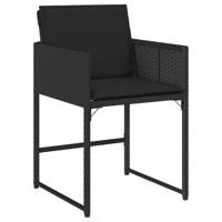 9-delige Tuinset poly rattan zwart - thumbnail