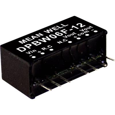 MEAN WELL DPBW06F-05 DC/DC-convertermodule 600 mA 6 W Aantal uitgangen: 2 x Inhoud 1 stuk(s)