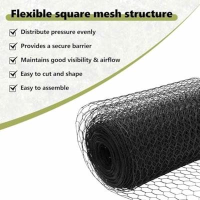 VidaXL Hexagon hek grijs 0,4 x 100 m pvc