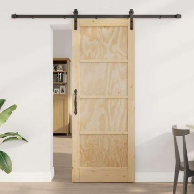 Schuifdeur met beslag 78x202 cm massief grenenhout