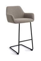 Jesper Home Barkruk 'Hiroo' Arch Black, kleur Foggy Fusion (zithoogte 76cm) - thumbnail