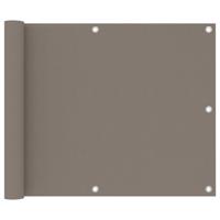 VidaXL Balkonscherm 75x500 cm oxford stof taupe - thumbnail