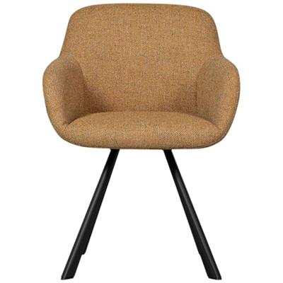 WOOOD Juno Eetkamerstoel - Polyester - Curry - 79x58x58