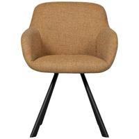 WOOOD Juno Eetkamerstoel - Polyester - Curry - 79x58x58 - thumbnail