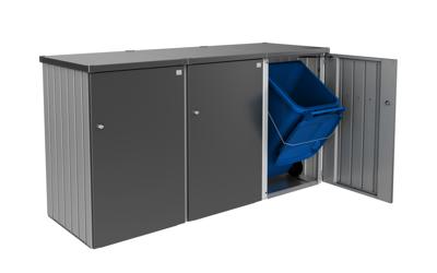 Biohort metalen containerberging Alex 80x88x129 cm zilver- - Metaal- Biohort Biohort metalen containerberging Alex 80x88x129 cm zilver- - Metaal- Biohort