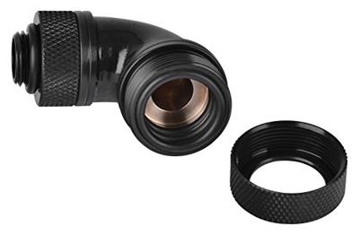 Thermaltake Pacific G1/4 PETG Tube 90-Degree Compression 16mm OD - Black Waterkoelinghoekverbinder