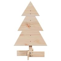 Kerstdecoratie kerstboom 60 cm massief grenenhout - thumbnail