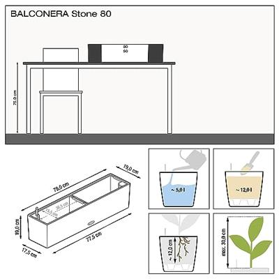 Lechuza Balconera L80xB19xH19 schiefer all-inclusive - thumbnail