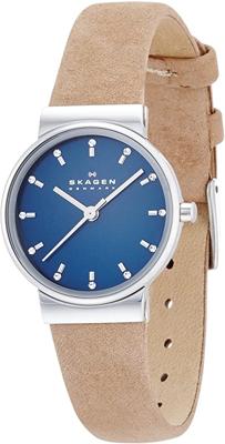Horlogeband Skagen SKW2191 Leder Beige 14mm Horlogeband Skagen SKW2191 Leder Beige 14mm