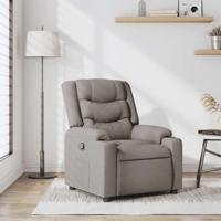 Fauteuil verstelbaar stof taupe - thumbnail