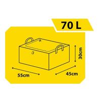 Opslagdoos Domopak Living Taurus 907411 Multifunctioneel Grijs 70 L 15 kg - thumbnail