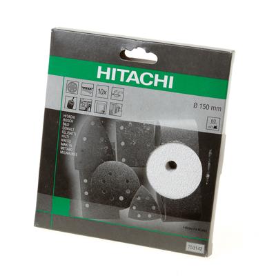 Hikoki accessoires Schuurschijf D.150 K60 Velcro Wit (10 St) - 753142