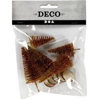 Creativ Company Kerstbomen, h: 40+60 mm, goud, 5 stuk/ 1 doos - thumbnail