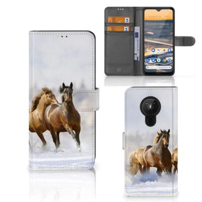 Nokia 5.3 | Telefoonhoesje | Met pasjeshouder | Paarden