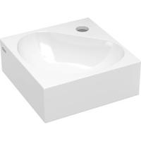 Hoekfontein Clou Flush 5 27x27x10cm Keramiek Glans Wit (Met Kraangat) - thumbnail