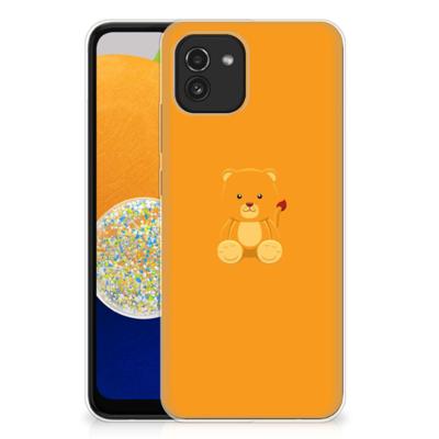 Samsung Galaxy A03 Telefoonhoesje met Naam Baby Beer Samsung Galaxy A03 Telefoonhoesje met Naam Baby Beer