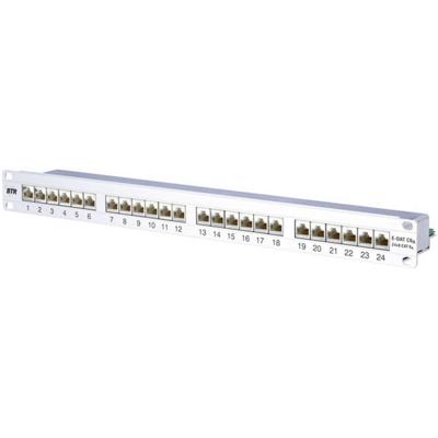 Metz Connect 130855C-E 24 poorten Netwerkpatchpaneel 483 mm (19) CAT 6A 1 HE Zilver (metallic) Ingericht