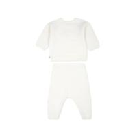 2-delige tricot set voor baby PETIT BATEAU ecru - thumbnail