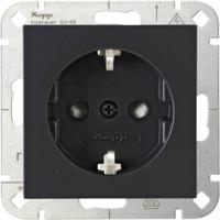 Kopp 940015008 Wandcontactdoos met randaarde Inzetstuk 1-voudig HK 07 Antraciet 1 stuk(s) - thumbnail