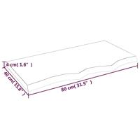 VidaXL Wastafelblad 80x40x(2-4) cm behandeld massief hout donkerbruin - thumbnail