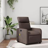 Massagestoel verstelbaar kunstleer bruin - thumbnail