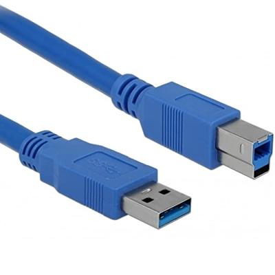 Delock USB-kabel USB 3.2 Gen1 (USB 3.0 / USB 3.1 Gen1) USB-A stekker, USB-B stekker 3.00 m Blauw Vergulde steekcontacten 82581