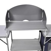 Campingkeuken inklapbaar met windscherm aluminium - thumbnail