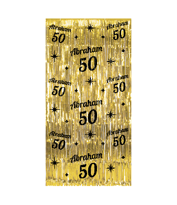 Classy Feestgordijn Abraham 50 Goud