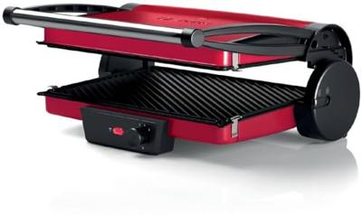 Bosch Haushalt TCG4104 Contactgrill Elektrisch Zwart, Rood Bosch Haushalt TCG4104 Contactgrill Elektrisch Zwart, Rood