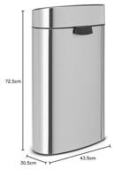 "Brabantia Touch Bin Recycle Afvalemmer 10 + 23 L - Vingerafdrukvrij " - thumbnail