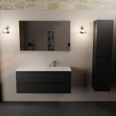 MONDIAZ AIVY 120cm badmeubel Urban, wastafel Talc solid surface rechts 1 kraangat (AI-351641TALC-SI - AI-M120URRE)