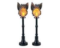 Halloweenfiguur Gargoyle lamp post set of 2 b/o (4.5v) LEMAX - Lemax - thumbnail