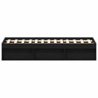 Bedframe zonder matras 135x190 cm bewerkt hout zwart eikenkleur - thumbnail