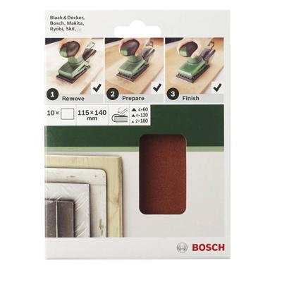 Bosch Accessoires 10-delige schuurbladset voor vlakschuurmachines - 2609256B17
