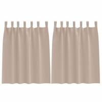 VidaXL Zwart-out gordijnen met ringen 2 pcs taupe 140 x 140 cm - thumbnail