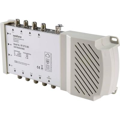 Renkforce RF-STS-380 Satelliet multiswitch Ingangen (satelliet): 5 (4 satelliet / 1 terrestrisch) Aantal gebruikers: 8 geschikt voor Quad LNB Renkforce RF-STS-380 Satelliet multiswitch Ingangen (satelliet): 5 (4 satelliet / 1 terrestrisch) Aantal gebruikers: 8 geschikt voor Quad LNB