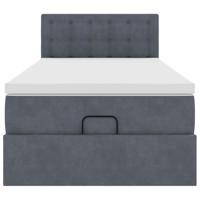 Ottoman bed met matras en LED's 80x200cm fluweel donkergrijs - thumbnail