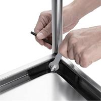 Serveerwagen vogue met 3 plateaus 82.5x71 cm rvs - thumbnail