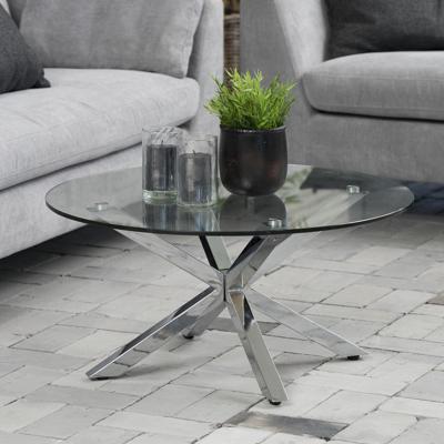 Bendt Ronde Salontafel 'Line' Chroom, 82cm