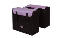 Greenlands Dubbele fietstas 34 liter 37 x 33 x 14cm (2x) - zwart / paars - thumbnail