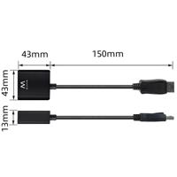 Ewent EW9846 video kabel adapter 0,15 m DisplayPort DVI Zwart - thumbnail