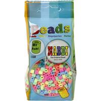 NABBI Strijkkralen, afm 5x5 mm, gatgrootte 2,5 mm, medium, pastelkleuren, 1100 div/ 1 doos - thumbnail