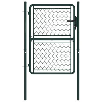 VidaXL Tuinpoort staal 100x150 cm groen