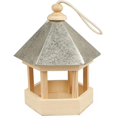 Creativ Company Vogelvoederhuis met zinken dak, afm 22x18x16,5 cm, 1 stuk - thumbnail