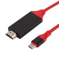 USB-C/type-C 3 1 naar 4K HD HDMI kunststof video kabel lengte: 2m - thumbnail