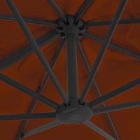 VidaXL Zweefparasol met aluminium paal 300x300 cm terracottakleurig - thumbnail
