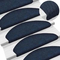VidaXL Trapmatten zelfklevend 5 stuks 65x21x4 cm marineblauw halfrond groot - thumbnail